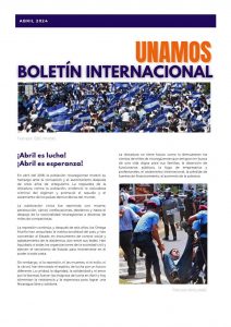 Abril es lucha y esperanza. Boletín internacional Unamos #3